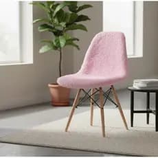 Capa Felpuda Para Cadeira Eames Pelo Baixo: Rosa
