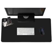 Mousepad Desk Pad Extra Grande 100x40 De Couro e apoio copo