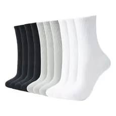Kit Com 06 Pares De Meias Sortidas Masculina Cano Alto Longo Cores Sortidas Esporte Confortável Macia Trabalho Caminhada