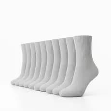 Kit Com 12 Pares De Meias Cinza Masculina Cano Longo Esporte Confortável Macia Algodão 38 ao 44