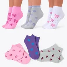 Meias Feminina Adulto Cano Curto Soquete Kit 24 Pares Cores sortidas Uso Diário Esportivo Ou Trabalho 35 a 40