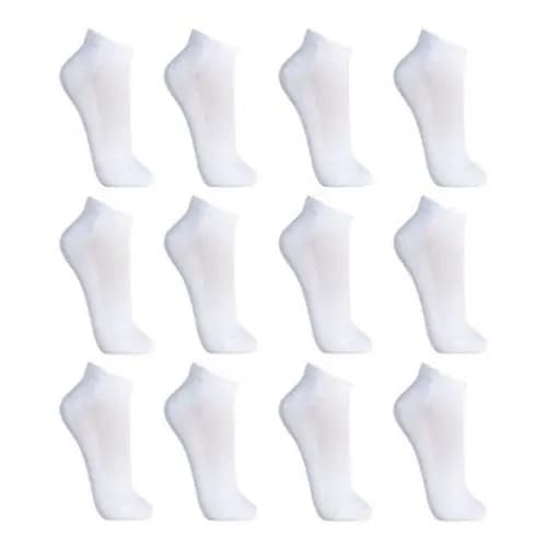 Meias Brancas Soquete  Cano Curto Macia Confortável Kit 24 Pares 40 ao 46 Unissex