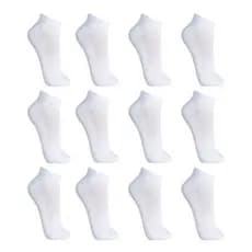 Meias Brancas Soquete  Cano Curto Macia Confortável Kit 24 Pares 40 ao 46 Unissex