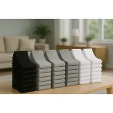 Kit Com 48 Pares De Meias Sortidas Masculina Cano Alto Longo Cores Sortidas Esporte Confortável Macia Trabalho Caminhada