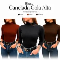 Blusa de Frio Feminina Gola Alta Cacharrel
