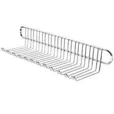 Suporte Porta Espetos de Parede em Aço Cromado Utensilio Organizador 22 Espetos Churrasco