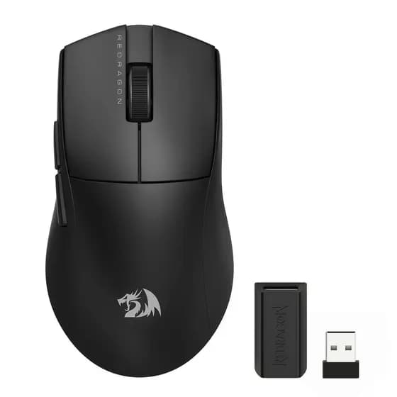 MOUSE GAMER PRETO SEM FIO REDRAGON KING PRO 1K COM 26000 DPI