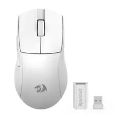MOUSE GAMER BRANCO SEM FIO REDRAGON KING PRO 1K COM 26000 DPI