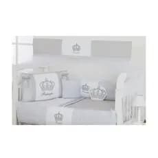 Kit para Mini Berço Coroa Imperial 12 Peças c/ saia Cores