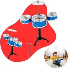 Bateria Musical De Brinquedo Criança 6 peças Jazz Drum Oferta rROSA E AZUL - ENVIO IMEDIATO