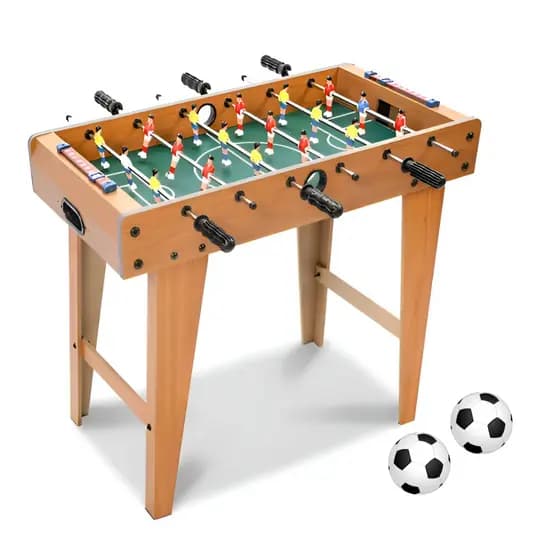 Mini Mesa Pebolim Infantil Totó Pebolim com Pés Madeira Alto Brinquedo com Bolinhas Divertido