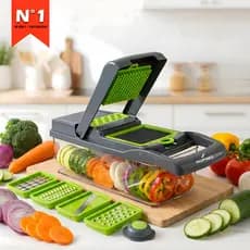 Fatiador Cortador Profissional Cozinha Slicer Aço Inox 16 em 1 Ralador De Legumes Frutas Alimentos