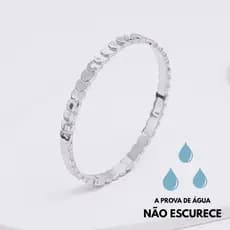 Bracelete Feminino Aço Inoxidável Não Oxida Sofisticado Antialérgico Resistente Água Tendência Verão