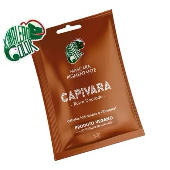 Máscara Pigmentante Capivara Sachê 60gr Ruivo Dourado Kamaleão Color