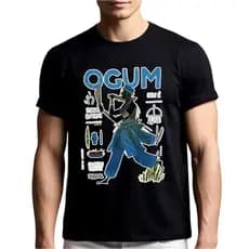 Camiseta T-Shirt Basica Ogum Umbanda / Candonblé Blusa Algodão Premiun Religião Afro - Brasileira
