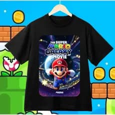 Camiseta T-Shirt Super Mário Galaxy Movie/Blusa 100% Algodão Premiun Estampa DTF/ Infantil Adolecente Adulto
