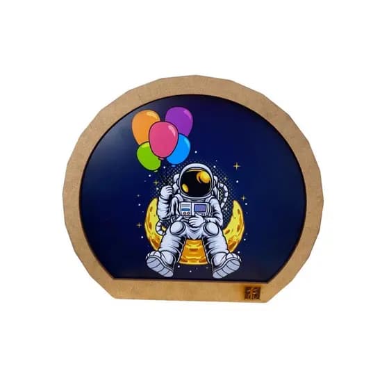 Luminária de Mesa Decorativa Astronauta com Balões Bivolt