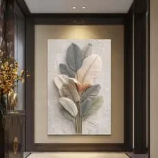 Quadro Decorativo Folhagem Clean Gigante 110x80cm Sala Quarto Copa consultorio escritorio