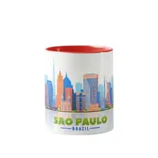 Caneca SP Brasil | Presente Turístico | Café, Chá e Recordação