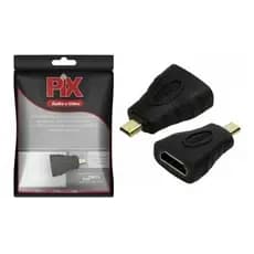 Adaptador Micro Hdmi Macho Para Hdmi Femea Gold Chipsce Pix