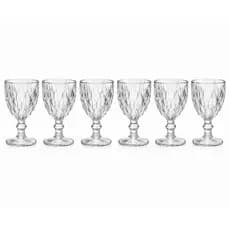 Jogo 6 Taças Diamond Gamma Vidro Luxo Elegante 340ml