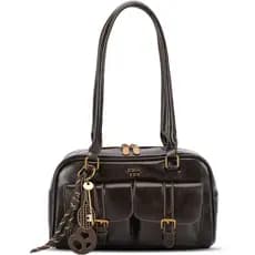 Bolsa Tote Feminina em Couro Grande Capacidade Dia a Dia Casual com Alça de Ombro e Mão