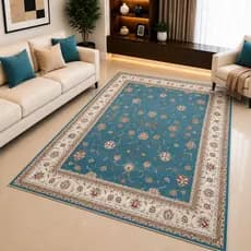 Tapete Belga Indiano Estampado 2,00x1,40 Sala/Quarto Antiderrapante