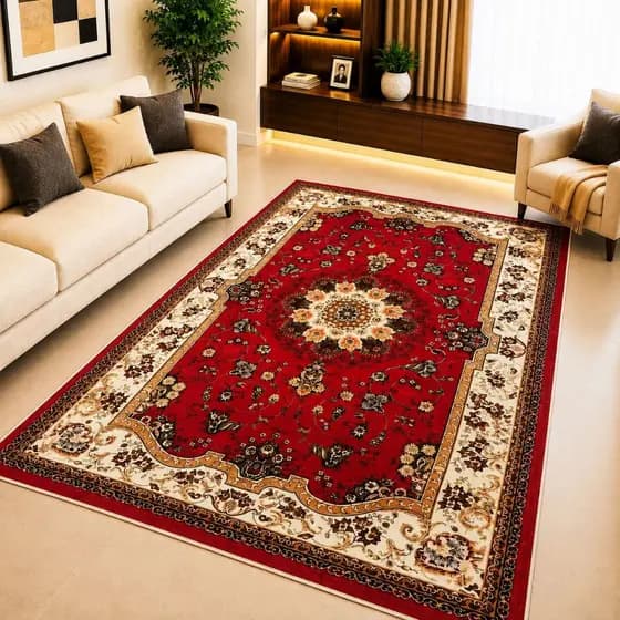 Tapete Belga Luxo 2,40 x 2,00 Estampa Moderna p/ Decoração Sala Escritório Grande