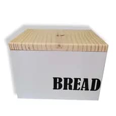 Caixa Decorativa Para Pães Bread Porta Pão Pinus Cesta Mdf