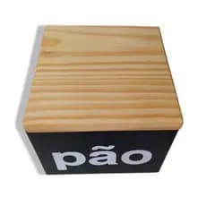 Porta Pão Pinus  Caixa Decorativa Cesta Mdf Para Pães