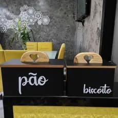 Kit Porta Pão Biscoito Mdf Caixa Decorativa Pinus Cesta Para Pães Com Alça Coração