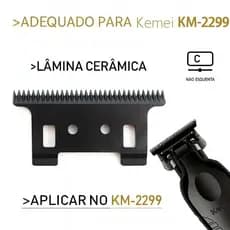 Lamina De Ceramica para máquina kemei 2299 acabamento, babyliss skeleton
