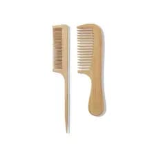 Pente de Madeira Bambu Anti-Estático Cabelo e Barba Profissional
