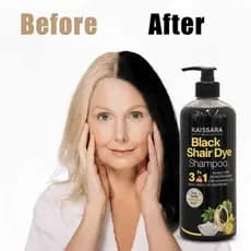 Combo 2 Shampoo Tintura 3 em 1 Preto 500ml Cabelo e Barba EscurecedorCOR  PRETO