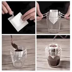Filtro de Café Drip Coffee 50 Unidades Portátil Descartável com Alça para Copo Individual
