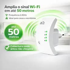 Repetidor WiFi 300Mbps Bivolt 2.4GHz Amplificador de Sinal com WPS DHJ DR4