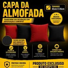 Capas De Almofadas Kit Com 4 Capas Oxford liso 45x45 Decoração