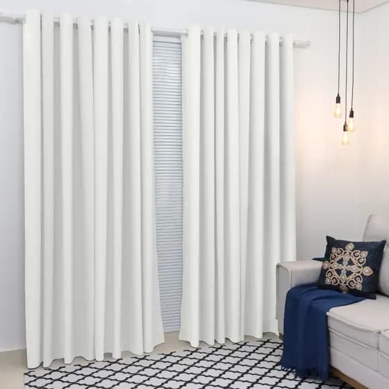 Cortina Tecido Sala/Quarto 300x250 Oxford Grosso para Varão Porta e Janela - FABRITEX ENXOVAIS