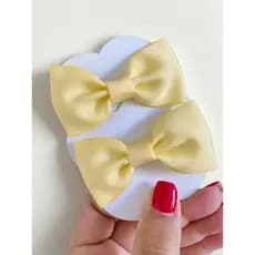Par de laço amarelo parzinho de laço laço infantil Candy color
