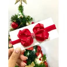 laço infantil laço vermelho laço Natal laço delicado faixinha de bebê laço festa