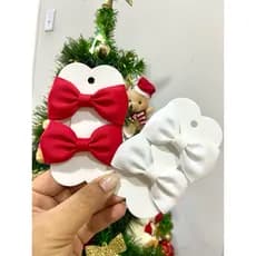 Kit par de Laços Infantis Vermelho e Branco laço Natal laço delicado laço infantil kits de laços