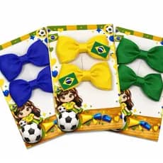 kit laços infantil Brasil , parzinhos de laços verde amarelo e azul