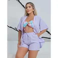 Conjunto 2 Peças  Kimono e Shorts Lançamento