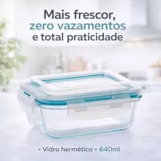 Pote Hermético De Vidro 640ml Marmita Pote com Trava Pote para Mantimentos