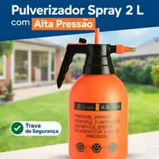 Pulverizador Spray Alta Pressão 2 L e 1,5 Litro c/ Trava – Borrifador Multiuso p/ Jardinagem, Limpeza, Horta e Veículos