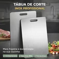 Kit 2 Tábuas de Corte  P e G Aço Inoxidável Antibacteriana À Prova De Mofo  tábua de cozinha