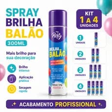 Spray Brilha Balão 300ml para Acabamento em Balões