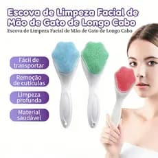 Escova Limpeza Facial De Silicone Pata De Gato Esfoliante Limpeza Profunda Cores