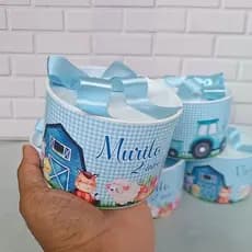 Tubo lata Personalizada Fazendinha - Lembrancinha Fazendinha - Tubo lata Fazendinha - Lembrancinha Infantil