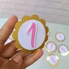 TAG 3D 7 cm - Tag para Pirâmide Lembrancinha - Cartão Agradecimento - Festa -  Aniversário